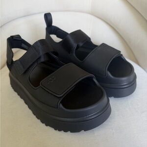 UGG Black Platform Sandals
